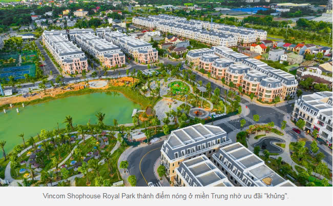 Vincom Shophouse Royal Park khuấy đảo thị trường miền Trung với ưu đãi “nặng ký”