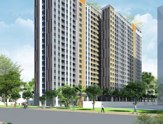 Dự án Nhà ở xã hội cho thuê Long Bình (giai đoạn 1) tại phường Long Bình, thành phố Đồng Nai. Ảnh: HAC