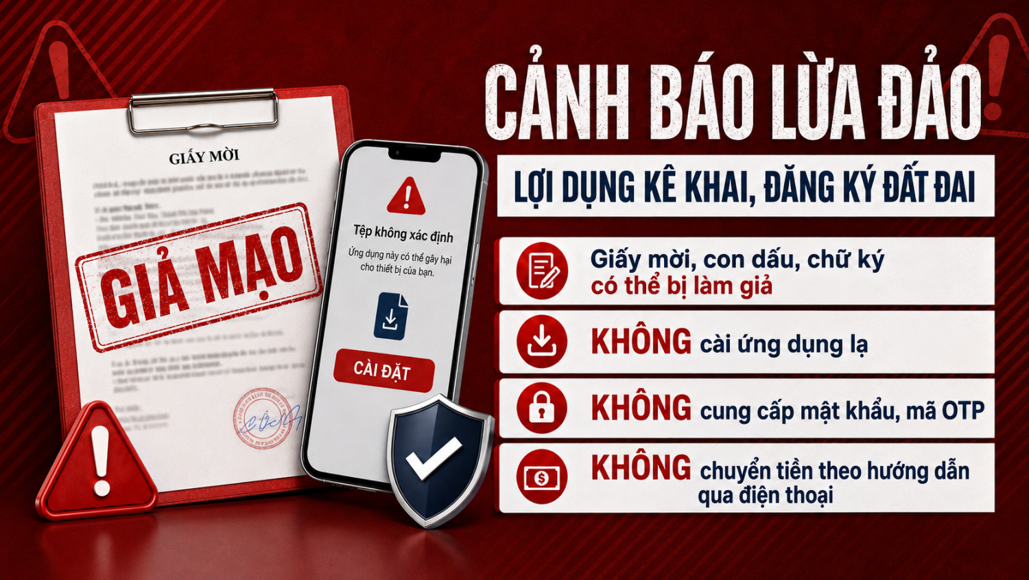 Xuất hiện chiêu lừa cập nhật thông tin đất đai, người dân cần cảnh giác - Ảnh 1.