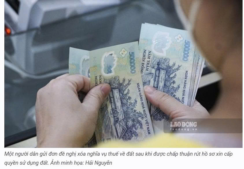 Không đủ tiền đóng thuế đất, xin rút hồ sơ nhưng vẫn bị tính nghĩa vụ tài chính