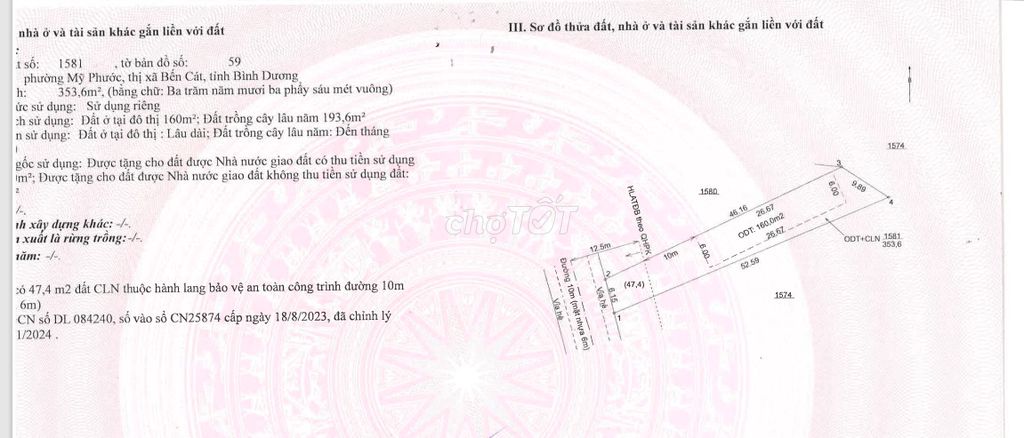 Cần bán gấp đất nở hậu, thổ cư 160m2 Cầu đường 76, Phường Mỹ Phước