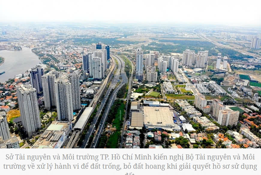   TP. Hồ Chí Minh: Kiến nghị xử lý hành vi để đất trống khi giải quyết hồ sơ sử dụng đất
