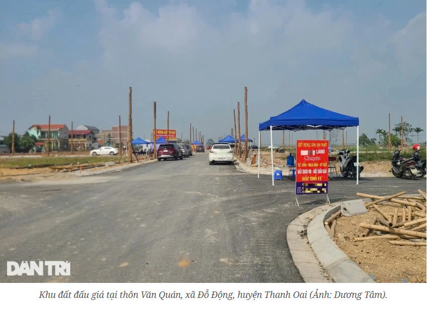 Huyện Thanh Oai đấu giá 170 lô đất, khởi điểm từ 11 triệu đồng/m2