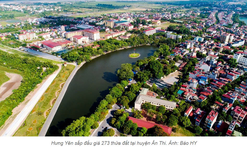 Hưng Yên sắp đấu giá 273 thửa đất, khởi điểm từ hơn 19 triệu đồng/m2