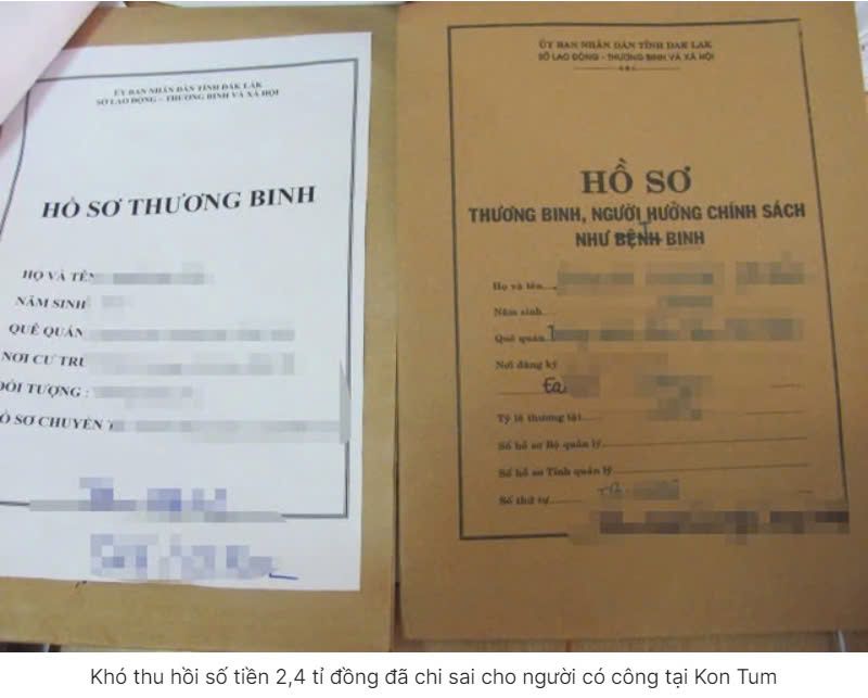 Kon Tum gặp khó trong việc thu hồi 2,4 tỉ đồng chi sai
