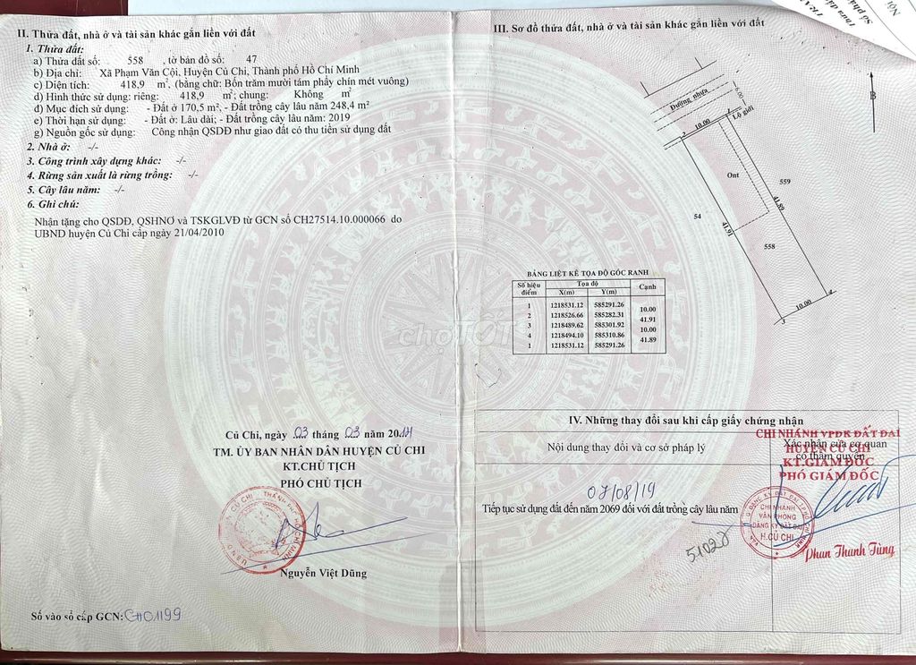 Bán nhà đất vị trí đẹp, hàng hiếm Đường Số 490, Xã Phạm Văn Cội