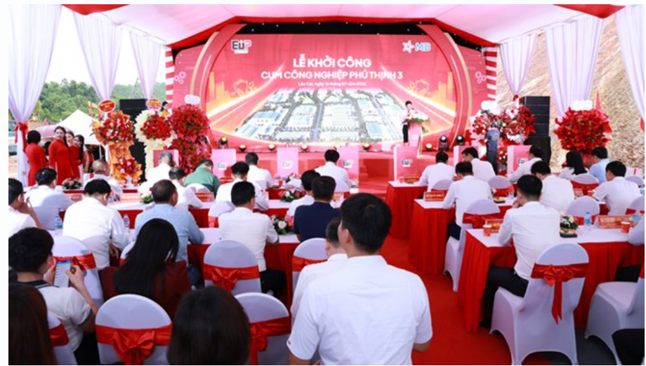 Lào Cai khởi công Cụm công nghiệp Phú Thịnh 3 hơn 550 tỉ đồng