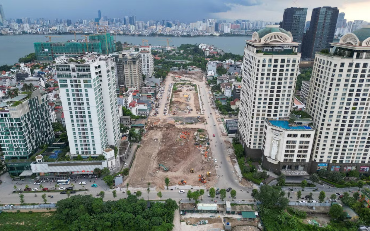 Lộ diện mạo tuyến đường 90m ven Hồ Tây