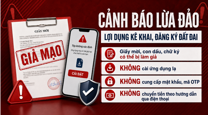 Xuất hiện chiêu lừa cập nhật thông tin đất đai, người dân cần cảnh giác