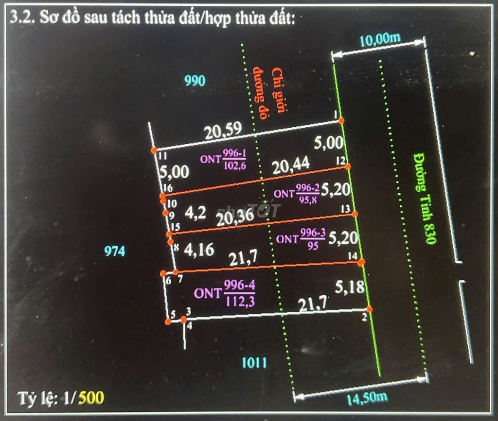 Bán đất mặt tiền lộ nhựa cách chợ Phước Vân khoản 60m